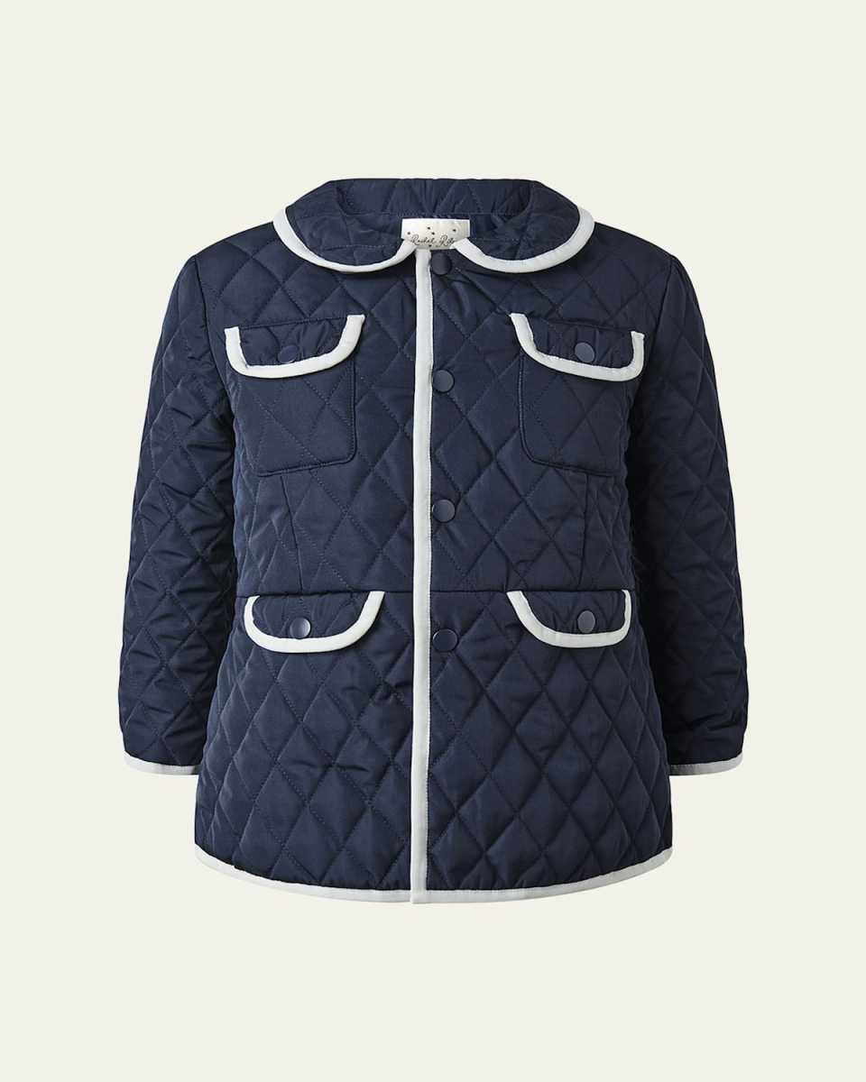 Girl's Two-Tone Quilted Jacket, Size 2-10